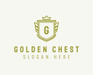 Crown Shield Crest logo design