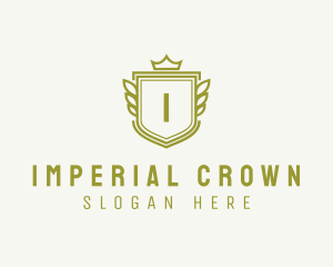 Crown Shield Crest logo design