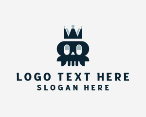 Skull Skeleton Crown logo