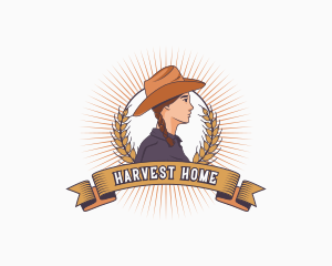 Cowgirl Wheat Farmer logo