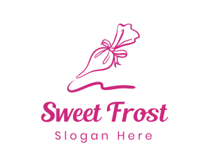 Pink Ribbon Icing Bag logo