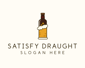 Beer Foam Bottle  logo design