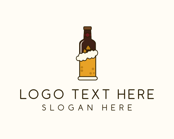 Beer Foam Bottle  logo