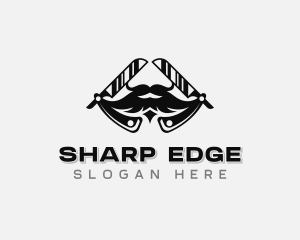 Razor Barbershop Beard logo design