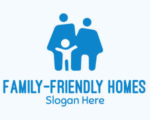 Blue Family Home logo design