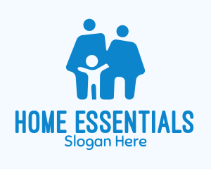 Blue Family Home logo design