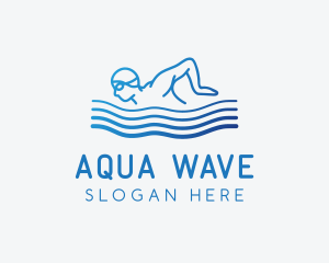 Gradient Swimming Athlete logo