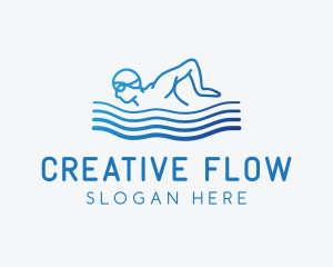 Gradient Swimming Athlete logo