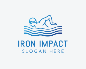 Gradient Swimming Athlete logo