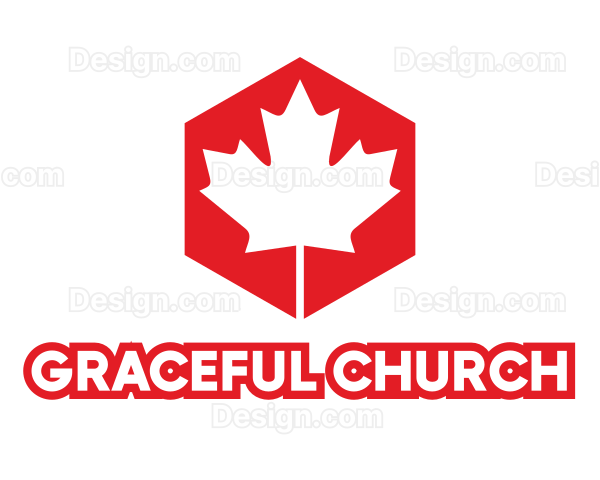 Maple Leaf Hexagon Logo