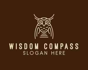 Wise Owl Bird  logo
