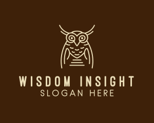 Wise Owl Bird  logo design