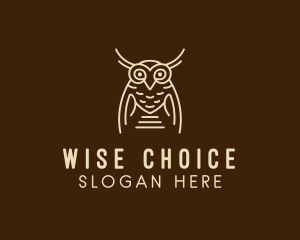 Wise Owl Bird  logo