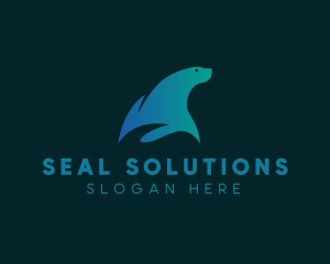 Gradient Blue Seal logo