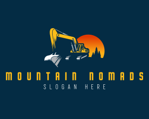 Excavation Machine Construction logo design