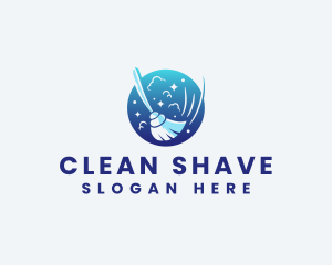 Cleaning Mop Housekeeping logo design