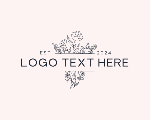 Minimalist Flower Boutique logo design