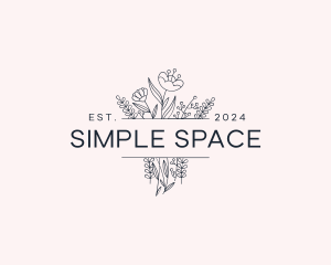 Minimalist Flower Boutique logo design