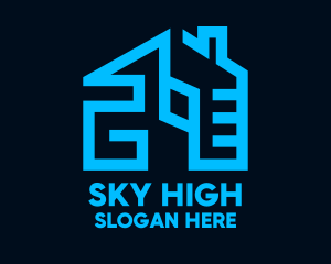 Geometric Blue Housing  logo