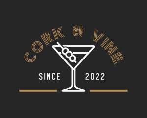 Cocktail Wine Liquor logo design