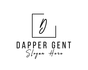 Signature Script Fashion Tailoring logo design