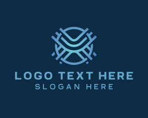 Typography - Gradient Digital Letter X logo design