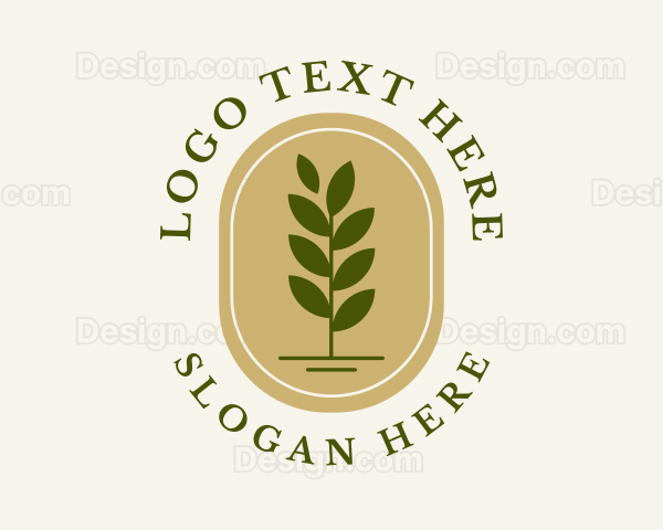 Leaf Plant Farming Logo