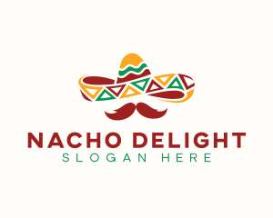 Hat Mexican Mustache logo design