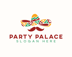 Hat Mexican Mustache logo design