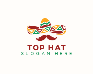 Hat Mexican Mustache logo design