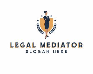 Lawyer Business Woman logo design