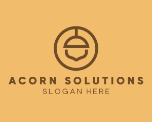 Brown Acorn Nut logo design