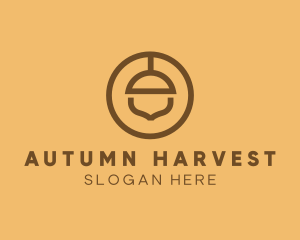 Brown Acorn Nut logo design