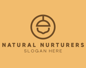 Brown Acorn Nut logo design