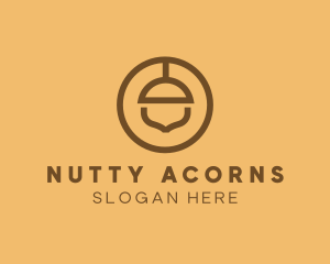 Brown Acorn Nut logo design