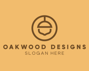 Brown Acorn Nut logo design