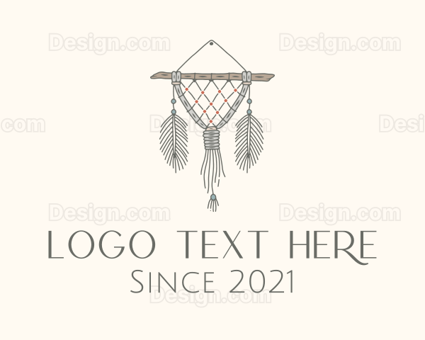 Wooden Boho Macrame Decor Logo