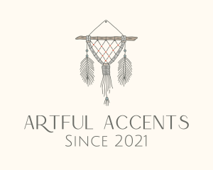 Wooden Boho Macrame Decor logo design