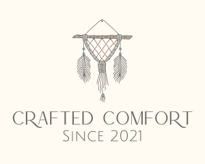 Wooden Boho Macrame Decor logo design