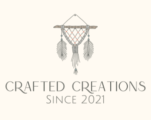 Wooden Boho Macrame Decor logo design