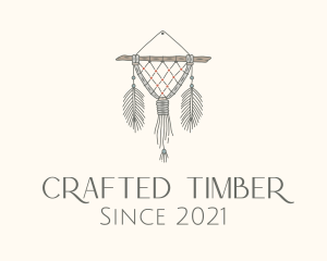 Wooden Boho Macrame Decor logo design