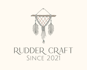 Wooden Boho Macrame Decor logo design