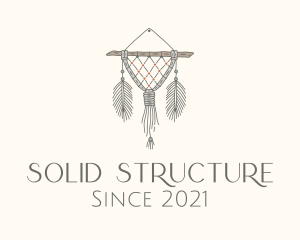 Wooden Boho Macrame Decor logo design