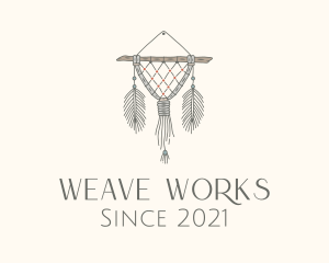 Wooden Boho Macrame Decor logo design