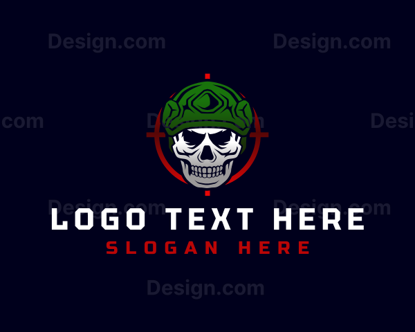 Skull Crosshair Shooting Logo