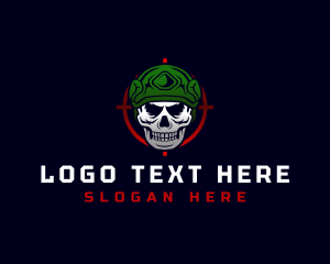 Skull Crosshair Shooting logo