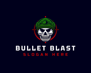 Skull Crosshair Shooting logo design