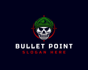 Skull Crosshair Shooting logo design