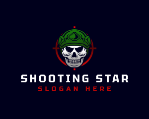 Skull Crosshair Shooting logo design