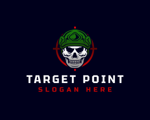 Skull Crosshair Shooting logo design